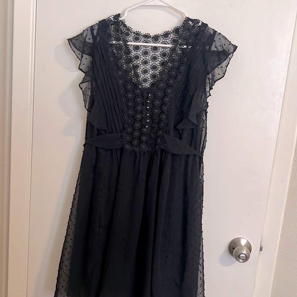 Liv Navy Eyelet Dress